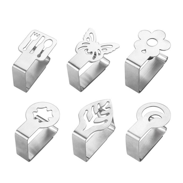 Stykker rustfrit stål dug clips, grafiske dug clips, høj elasticitet