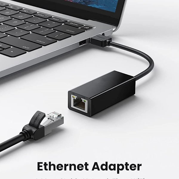 Ethernet-adapter USB 2.0 til 10 100 netværk RJ45 LAN kablet sort
