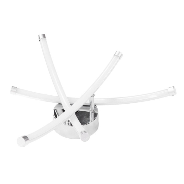 Gaffelformede loftslamper aluminium sølv LED 3 buede KLB