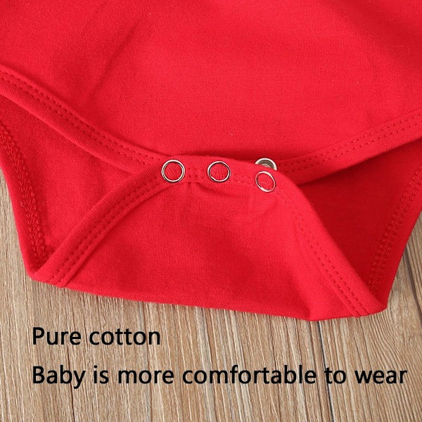 Baby dreng pige jule outfits, julemand romper, stribede bukser - 73cm KLB
