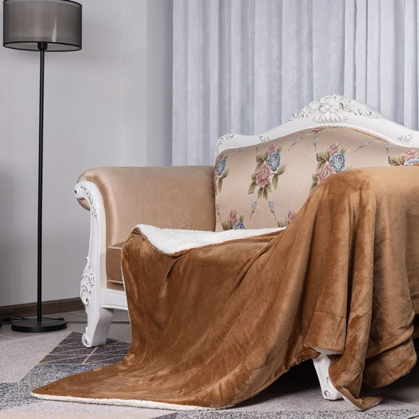 Soffa filt, mysig filt, extra varm, tjock Sherpa filt, liten, mjuk fluffig KLB