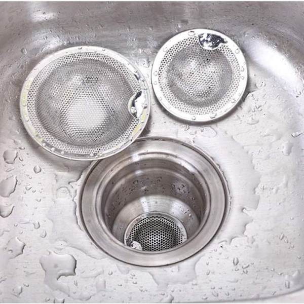 Rustfritt stål vaskfilter Et todelt sett 7.6CM