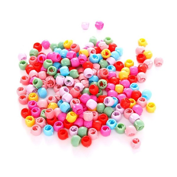 100 stycken Mini hårklämmor Färgglada pärlhårnålar Små
