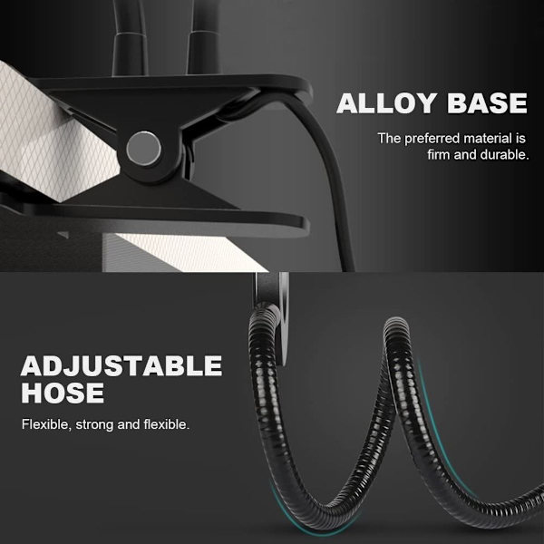 Concept 2 i 1 LED Selfie ring lys bordmontering lys iPhone Holder med KLB