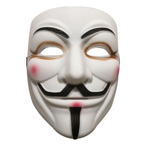Hacker Anonymous V som Vendetta vit KLB-mask för vuxna