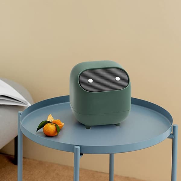 Söt mini skrivbords papperskorg, trycklock - kreativt vacker