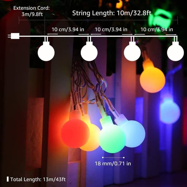 LE 10M RGB lyslenke, 100 LED-kuler, 8 moduser KLB
