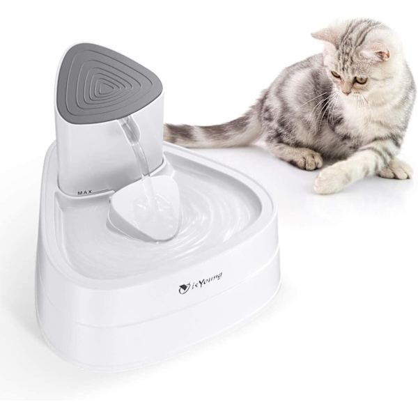LED-kattfontän 3L stor kapacitet - Automatisk dispenser kattfontän husdjursvattenspridare, automatisk och tyst fontän för katter och hundar