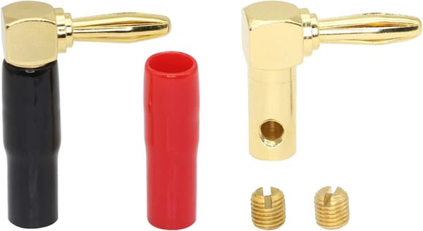 90 Graderad Bananplugg Vinkel 4 mm Högtalarkabel Bananplugg Bindpost