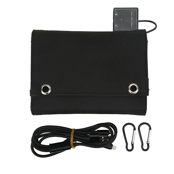 25W 5V Fällbar Solcellsladdare Kit 8x Solpaneler med KLB