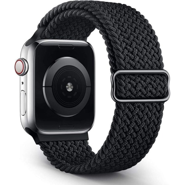 Flätat Solo Loop-armband kompatibelt med Apple Watch rem 38 mm, 40