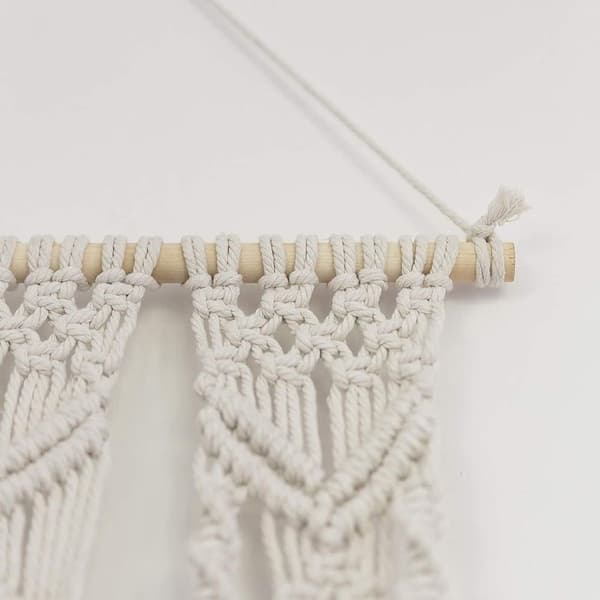 QueHouse Macrame Garn Blomsterpotte Dekorasjon - Veggdekorasjon Boho Blomster KLB