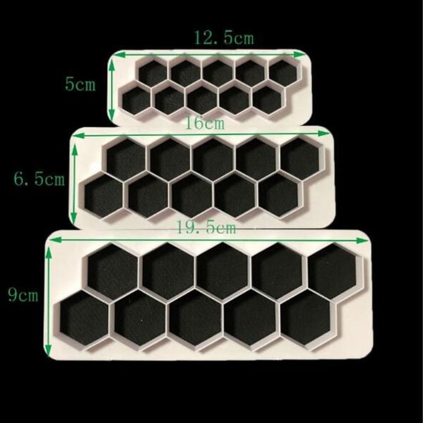 2-pack geometriska pusselpräglingsremsor för chokladtårta grundläggande grafisk tryck A