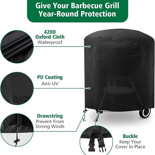 Rund grillhætte Sfærisk grillhætte 75 x 70 cm