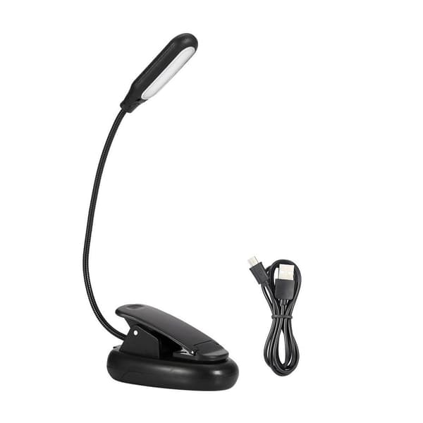 Mini USB LED-bordlampe med svanehals og klips KLB