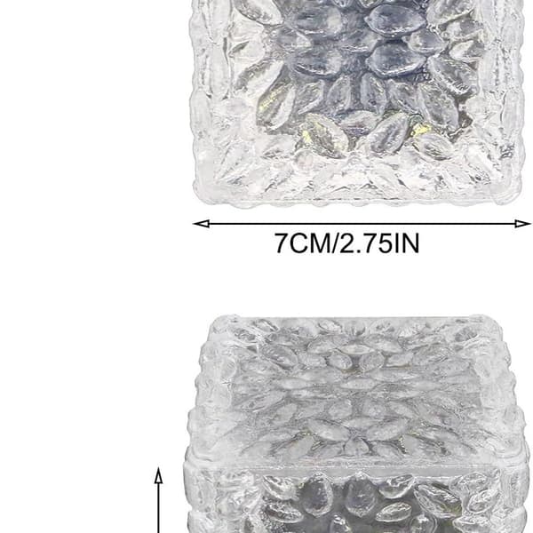 2 stk 4 LED solcelle bakkelykter isbitlys, kaldt hvitt lys KLB