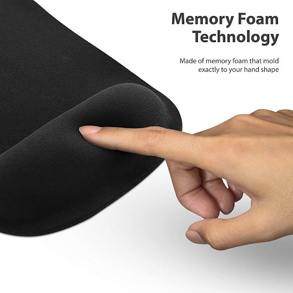 Komfortabel memory foam håndledsstøtte musemåtte med pude