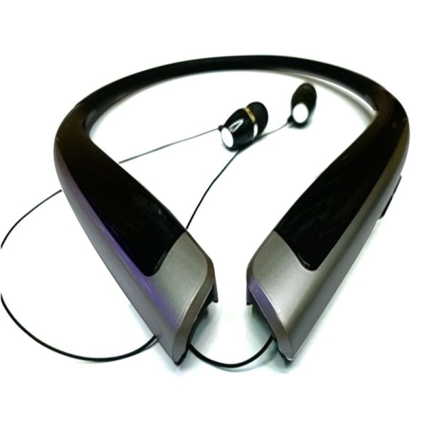 Bluetooth-hodetelefoner, trådløst nakkebånd, sportshodesett med svart