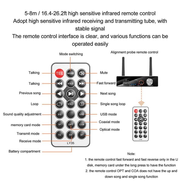 Digital til analog lydkonverter Bluetooth 5.3 modtager KLB