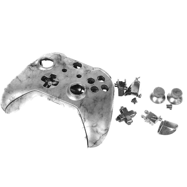 Komplet beskyttelsesetui hus etui reservedele til Xbox hvid marmor KLB