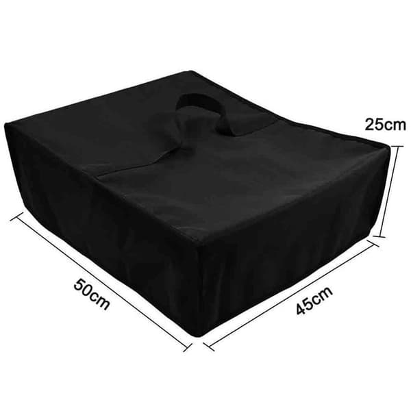 504525cm Printer Støvcover, Sort, Antistatisk Vinyl