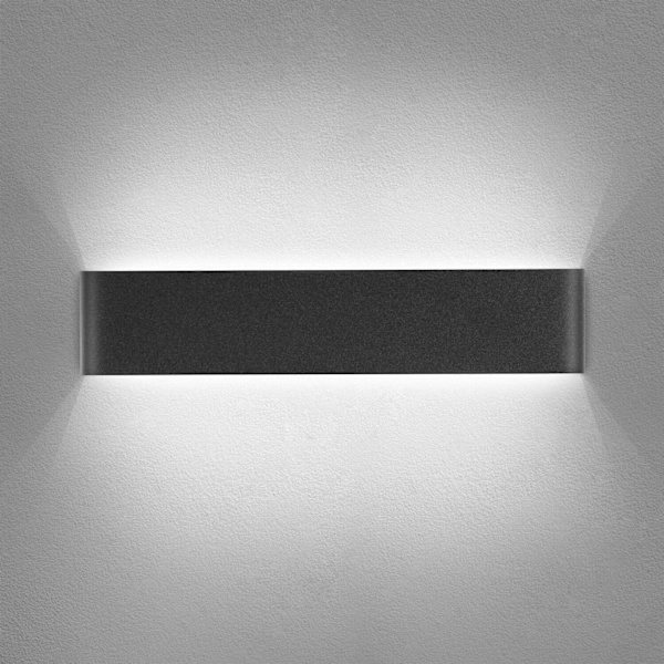 Svart LED-vägglampa för inomhusbruk 14w Vägglampa Kallt vitt 6000k Modern design Väggbelysning för sovrum Vardagsrum Trappor Korridor 220v
