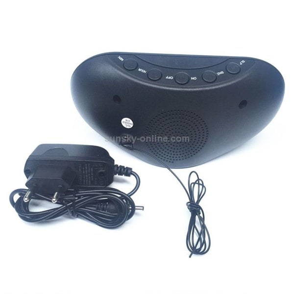 Oval Klockradio LED-klocka (Grön)