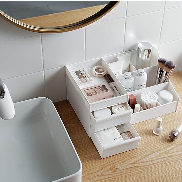Makeup Organizer med skuffer - Countertop Organizer til kosmetik, KLB
