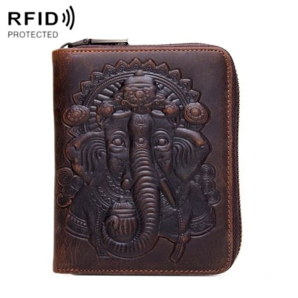 RFID-organkortholder Læder pascover med stor kapacitet (Mørk Ka