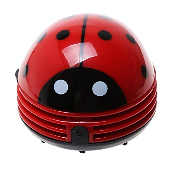 Mini elektrisk bordstøvsuger, mini ladybug formet støvsamler, håndholdt støvsuger
