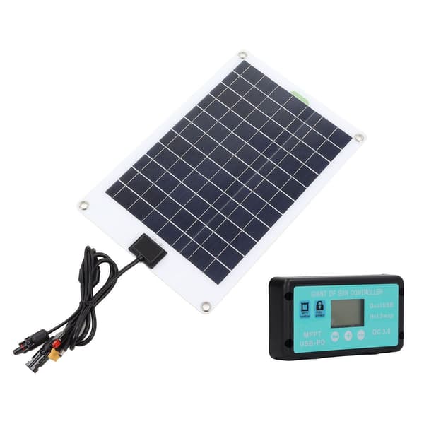 Solcellepaneler 1 for 5 50W Solcellepanel Batterilader med KLB