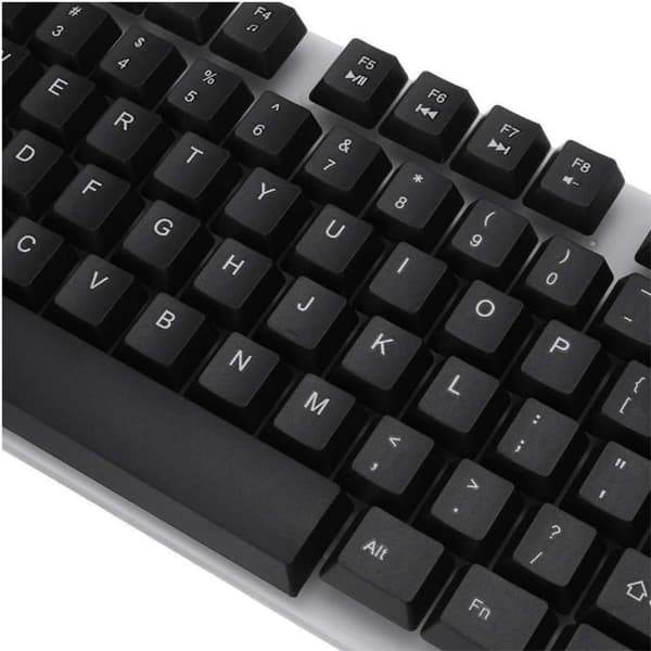 Gaming tastatur og musesæt, LED-baggrundsbelysningslayout, regnbue