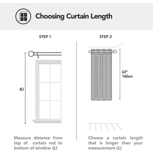 Insulated blackout curtains, 132x160 cm (WxH), living room and bedroom curtains, mo