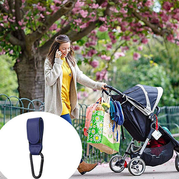 Barnvagnskrok för att hänga väskor och shopping Blå KLB