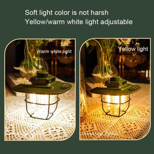 LY02 LED Retro Portable Tent Light Portable USB Rechargeable Camping Light