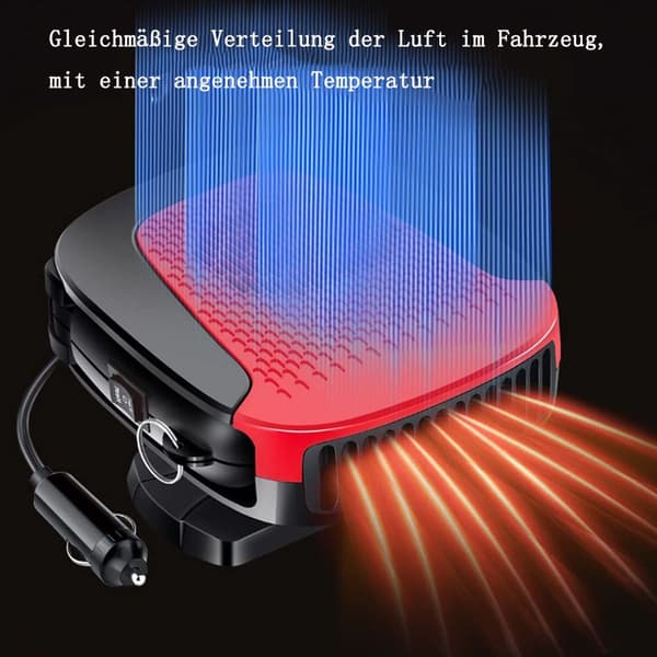 Bilviftevarmer 12V 150W Bilvintervarmer Justerbar KLB
