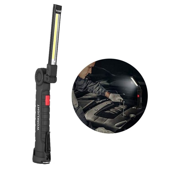 USB-opladning COB nødlys, foldbar LED arbejdslampe KLB