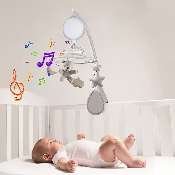 Fitnate Baby Bedding Roterande Musikbox Mobil Musikbox Leksak Present Spelar 12 KLB