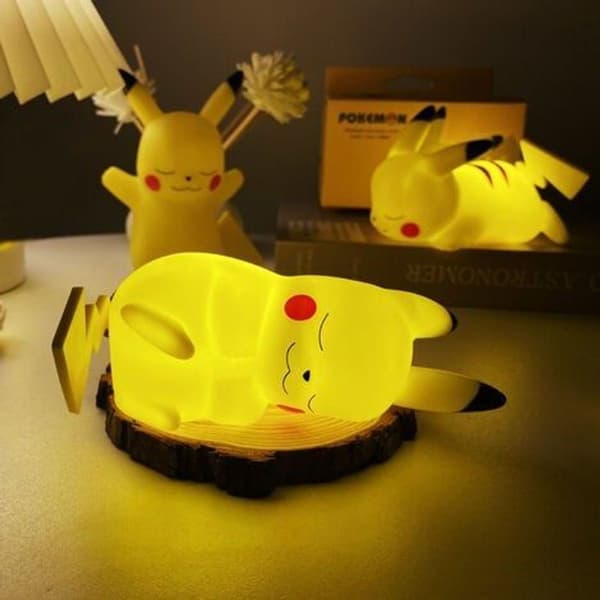 1 Pack Söt Pikachu Nattlampa Sängprydnad Present KLB