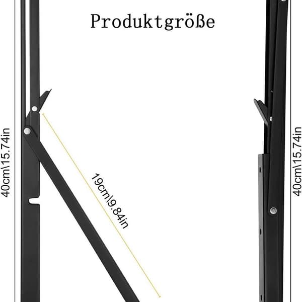 Sammenleggbar konsoll, 2 stk kraftige sammenleggbare bordvegg sammenleggbare hyllekonsoller