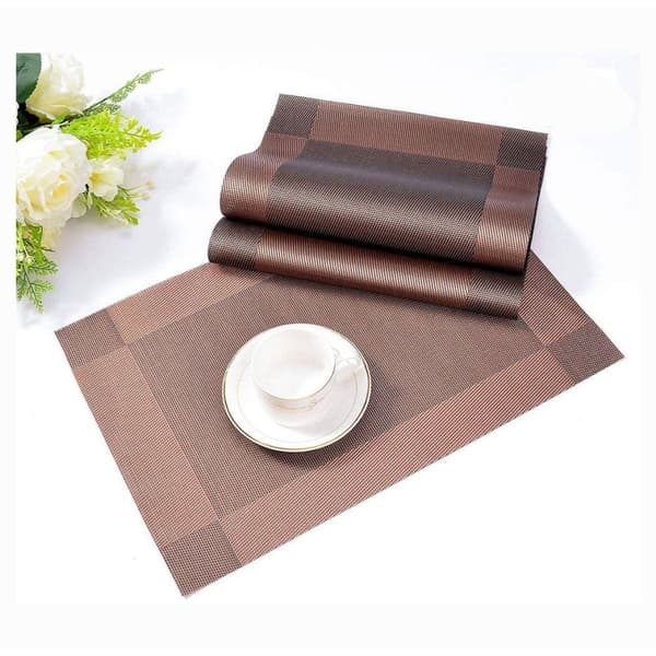 Plassmatter, sett med 4 - sklisikre vaskbare plassmatter - PVC KLB