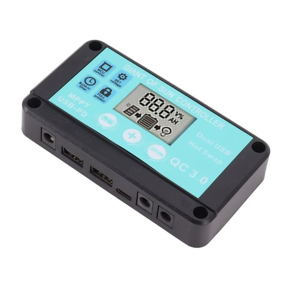 Solcelle ladekontroller dobbel USB utgang hurtiglading solcelle KLB