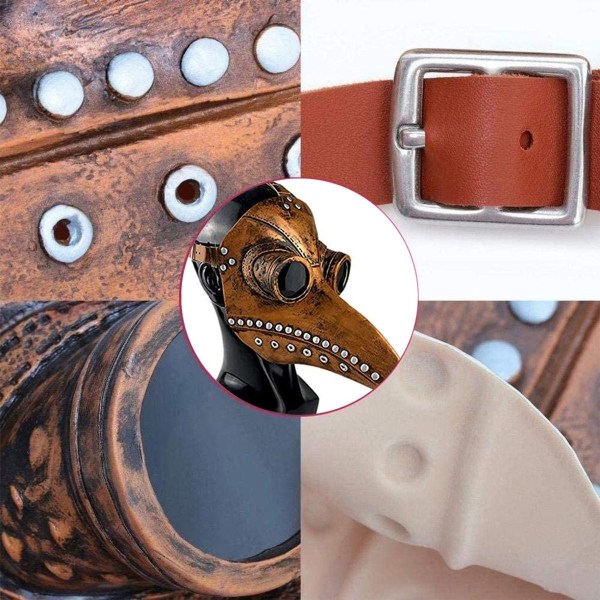 Pestlægemaske, Halloween Uhyggelig Maske Pestlæge Doktor Stil 3 KLB