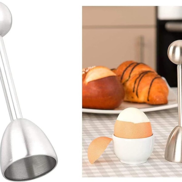 Egg head stainless steel egg cutter for soft hard boiled eggs crackers