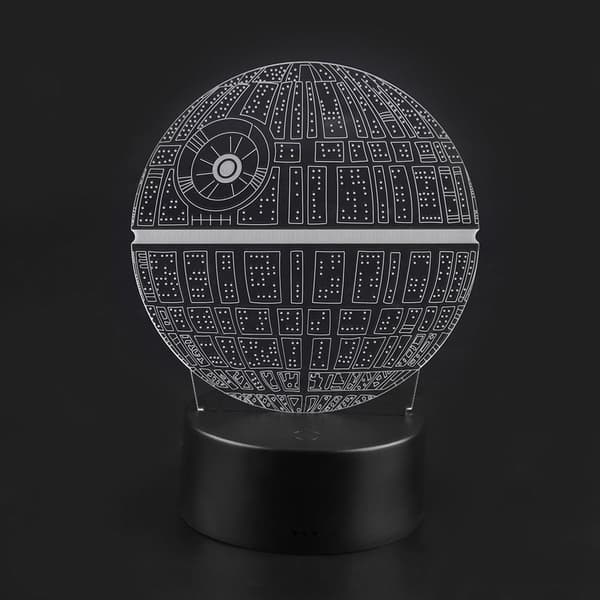 Natlys ABS-basisholder planetarisk mønsterlampe touch KLB