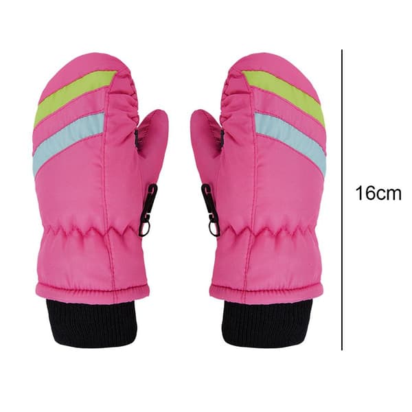 Vinterbarns snøvotter Unisex vanntette skivotter Vinterrosa