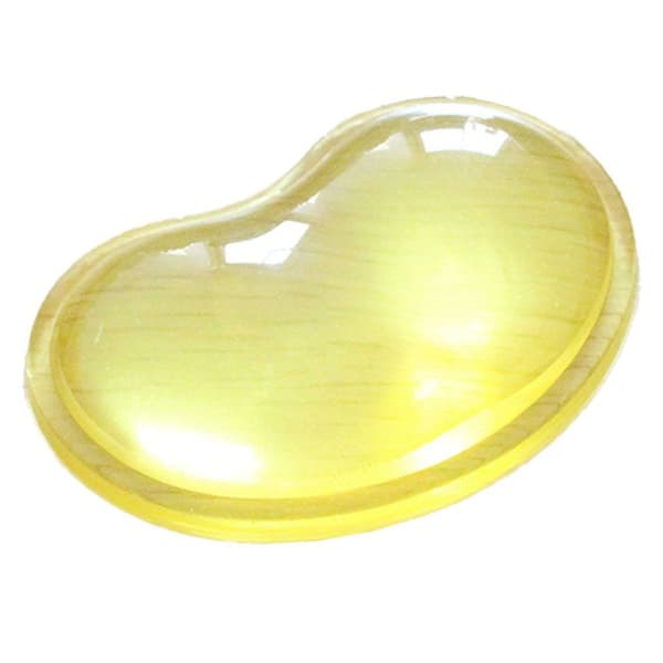 Ergonomisk silikon håndleddsstøtte for mus, transparent håndleddsstøtte, gul