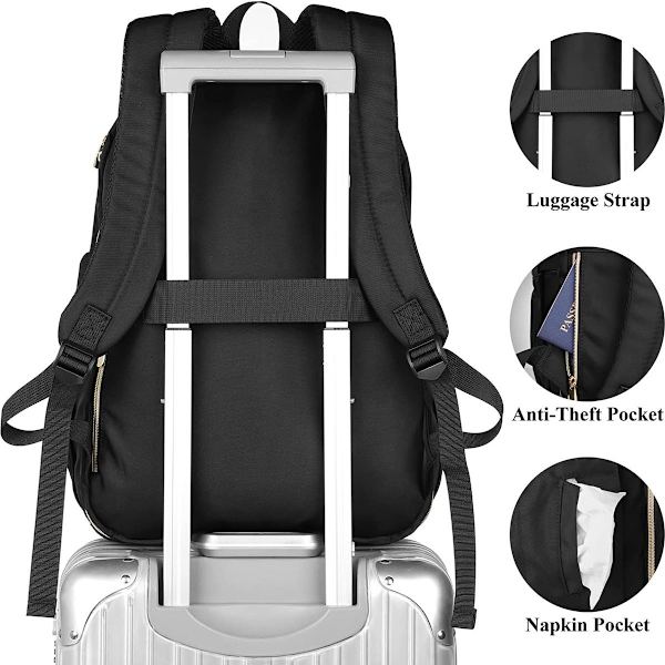 Multifunktionell laptopryggsäck för kontor och klassrum med USB