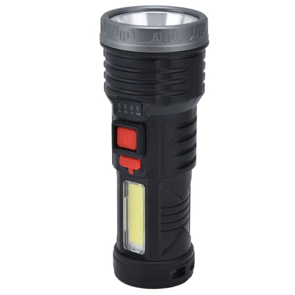 LED-lommelykt med COB-sidelys, USB-lading, ultraklar KLB