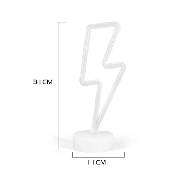 LED Blinkende Skilt Formet Dekorationslys Varmt Hvid